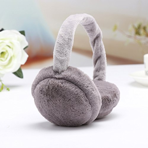 LUOEM Orejeras invierno Orejeras Unisex felpa peluche Earmuffs Cálido Orejeras de Frio para Mujer Hombre (Gris)