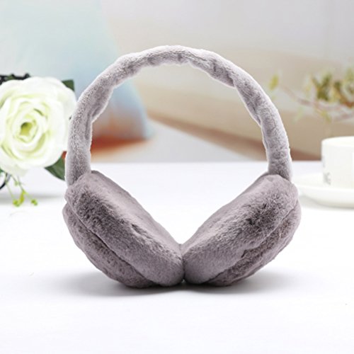 LUOEM Orejeras invierno Orejeras Unisex felpa peluche Earmuffs Cálido Orejeras de Frio para Mujer Hombre (Gris)