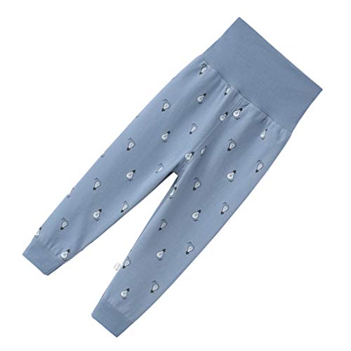 LUOEM - Pantalones de invierno para niños, gruesos, leggings, algodón, protección abdominal, pantalones cálidos de algodón para niños, interiores y exteriores (azul), algodón, azul, 100 cm