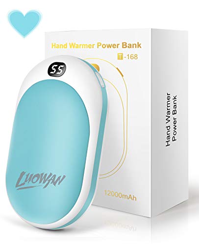 LUOWAN Calentadores de Manos USB Recargables 12000mAh Mini Cargador ,15 Horas de Larga duración, portátil Bolsillo ,Calentador de Mano Eléctrico de Reutilizable, Camping, para Mujeres, Hombres(azul) LUOWAN Calentadores de Manos USB Recargables 12000mAh Mini Cargador ,15 Horas de Larga duración, portátil Bolsillo ,Calentador de Mano Eléctrico de Reutilizable, Camping, para Mujeres, Hombres(azul)