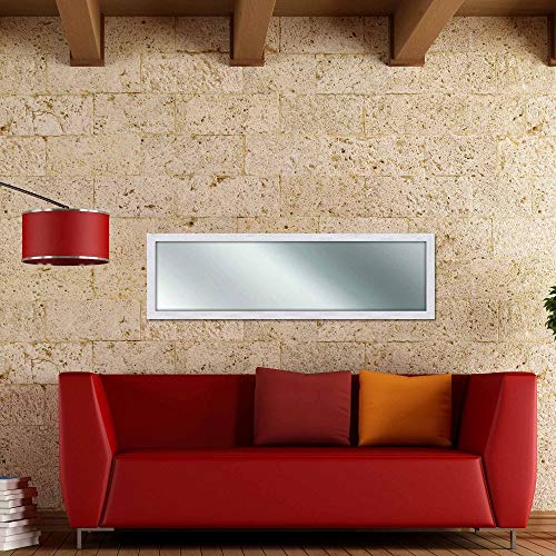 Lupia - Espejo de pared y estilo Shabby Chic, Color Blanco, 40x 125 cm
