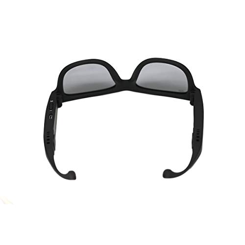 LUPPO Gafas de Sol Polarizadas con Auriculares Bluetooth de Conducción ósea Auriculares Inalámbricas SmartTouch Stereo Music Auriculares con Micrófono Negro.