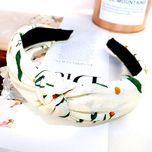 Lurrose 10Pcs Diademas Boho Vintage Cruzado Elástico Cruza La Cabeza Envuelve Bandas para El Cabello Acolchadas Impresas para Entrenamiento Correr Yoga