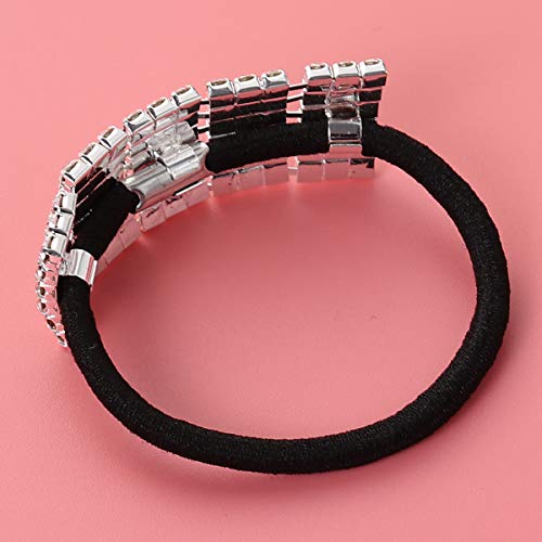 Lurrose Bridas para coletas de caballo con diamantes de imitación brillantes para decoración de cabello grueso Lurrose Bridas para coletas de caballo con diamantes de imitación brillantes para decoración de cabello grueso