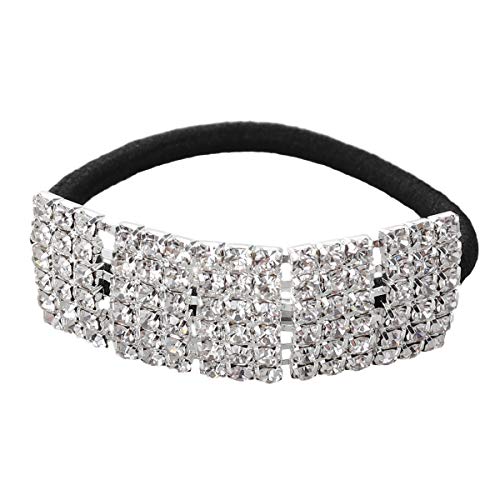 Lurrose Bridas para coletas de caballo con diamantes de imitación brillantes para decoración de cabello grueso Lurrose Bridas para coletas de caballo con diamantes de imitación brillantes para decoración de cabello grueso