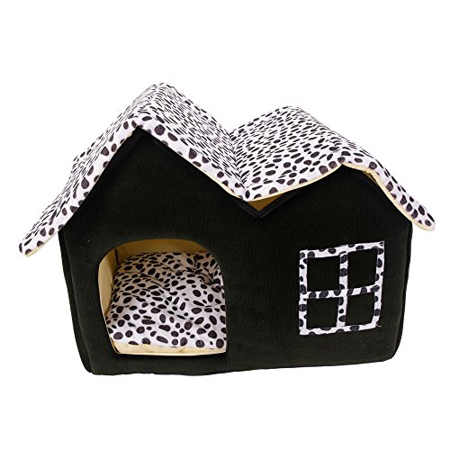 Luxury High-End Double Pet casa marrón para perro 55 x 40 x 42 cm