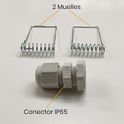 Luz de Emergencia LED estanca 8w. IP65, superficie, 450 lumenes, 2 Horas de Autonomía Color Blanco Frío (6500K). Impermeable, resistente al agua.