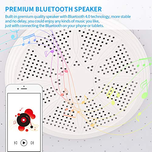 Luz de techo con música, Tendlife RGB Bluetooth Speaker Sky Light, Araña de luces LED moderna, Control de aplicaciones de soporte/Con solo control remoto