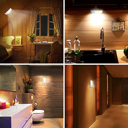 Luz Nocturna, OMERIL Luces LED Armario con Sensor Movimiento (2 PCs con 24 LED), Lámpara Nocturna Recargable con 3 Modos, Luz Cálida para Armario, Pasillo, Escalera, Sótano, Cocina, Garaje, Gabinete Luz Nocturna, OMERIL Luces LED Armario con Sensor Movimiento (2 PCs con 24 LED), Lámpara Nocturna Recargable con 3 Modos, Luz Cálida para Armario, Pasillo, Escalera, Sótano, Cocina, Garaje, Gabinete