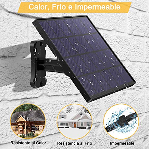 Luz Solar, Hikeren Foco Solar, Impermeable IP65 Luz del Sensor Solar, Lampara Solar con Mando a Distancia, para Exterior/Interior, Dormitorio, Jardín, Camino-Luz Calida