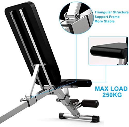 LWWOZL Banco de Musculacion con Pesas Press Banca, Sistema para Entrenar Los Abdominales para Entrenamiento Completo Máquina de Fitness Gimnasio Hogar WOERD