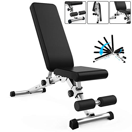 LWWOZL Banco de Musculacion con Pesas Press Banca, Sistema para Entrenar Los Abdominales para Entrenamiento Completo Máquina de Fitness Gimnasio Hogar WOERD