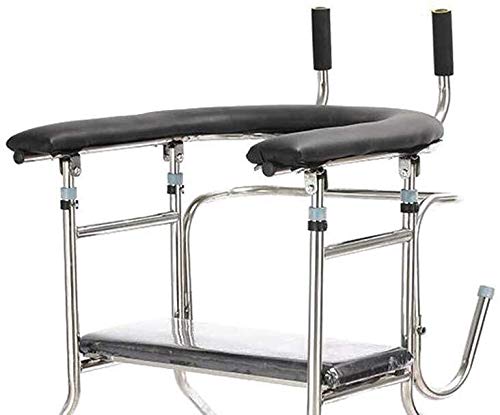 LXDDJZXQ Andador para Ancianos Walker, Plegable de Cuatro Ruedas Roller Walker con Asiento Ajustable Altura Andador Permanente