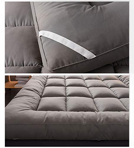 LYBFNN Futon Colchón Tatami Ground Mat Plegable Algodón Ecológico Memory Colchón con Correas Terten Espuma Japonés Tradicional Colchón Futón Antideslizante Viajes Camping,A:Gray,100 * 200cm