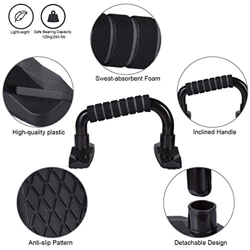 LYCAON AB Wheel Roller con Barra de Empuje, Cuerda de Saltar y Almohadilla para La Rodilla, 4 IN 1 Juego de Ruedas Giratorias para Ejercicio, Ejercicios Abdominales LYCAON AB Wheel Roller con Barra de Empuje, Cuerda de Saltar y Almohadilla para La Rodilla, 4 IN 1 Juego de Ruedas Giratorias para Ejercicio, Ejercicios Abdominales