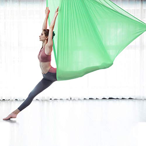 LYKH Hamaca De Yoga Aérea De Gran Altitud, Conjunto De Swing De Yoga Aéreo, Hamaca De Yoga De Tela Colorida, Hamaca De Yoga Super De Antitravedad/Sling,Fruit Green