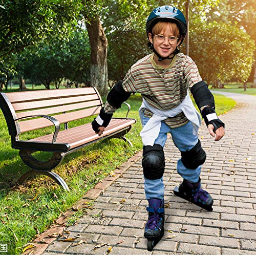Lyneun 6 en 1 Equipo de Protección Deportiva,los Juegos de Rodilleras para Niños y Adultos Son Adecuados para Patinaje sobre Ruedas, Monopatín, Bicicletas, Scooters, Escalada en Roca (L) Lyneun 6 en 1 Equipo de Protección Deportiva,los Juegos de Rodilleras para Niños y Adultos Son Adecuados para Patinaje sobre Ruedas, Monopatín, Bicicletas, Scooters, Escalada en Roca (L)