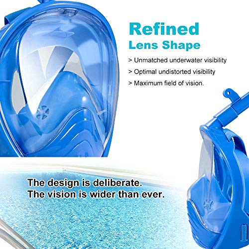 Lypumso Máscara de Buceo, Máscara Snorkel para Niños 180°Visión Panorámica, Máscara de Buceo de Cámara/GoPro Instalable Accesorios Completos y Bolsa para Guardar Incluida, Azul. Lypumso Máscara de Buceo, Máscara Snorkel para Niños 180°Visión Panorámica, Máscara de Buceo de Cámara/GoPro Instalable Accesorios Completos y Bolsa para Guardar Incluida, Azul.