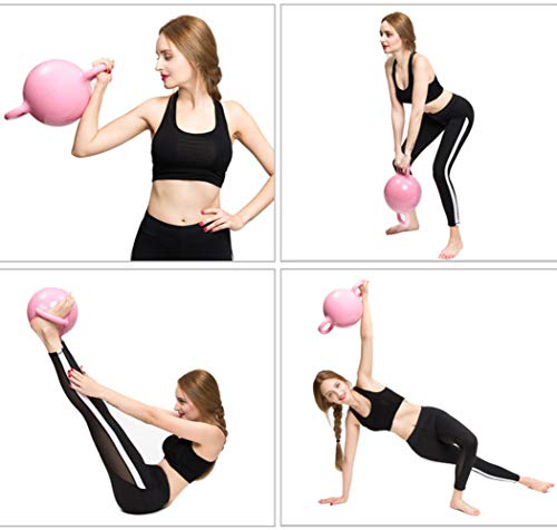 LYzpf Mancuernas Agua Kettlebell Yoga Inicio Entrenamiento de Fuerza Máquinas de Fitness Deportes Pesas para Gimnasio Accesorios de Aparatos Gimnasia,Pink