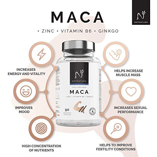 Maca. Alta concentración de maca andina pura (25:1). Aumenta el nivel de testosterona. Potenciador muscular. Aumenta los niveles de energía, resistencia y libido. 90 cápsulas.