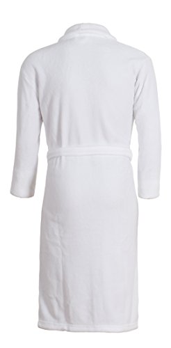 Mack - Albornoz Unisex para Hombre y Mujer 100% poliéster Blanco XL Mack - Albornoz Unisex para Hombre y Mujer 100% poliéster Blanco XL