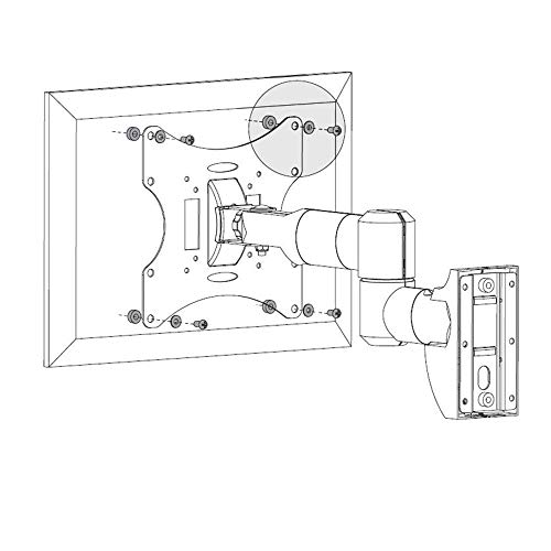 Maclean MC-503A B - Soporte de pared para pantalla TV LED LCD PLASMA para Panasonic, Philips, LG, Loewe, Medion, Samsung, Sharp, Hisense, Hitachi, Pioneer, Haier, Xoceco, Sony, TCL, KONKA, RCA, Toschiba, Orion, Fujitsu, Asus, 23", 24", 25", 26", 27", 28",