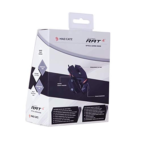Mad Catz R.A.T. 4+ - Ratón (mano derecha, Óptico, USB, 7200 DPI, 8000 pps, Negro) Mad Catz R.A.T. 4+ - Ratón (mano derecha, Óptico, USB, 7200 DPI, 8000 pps, Negro)