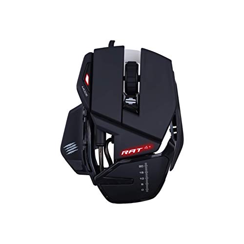 Mad Catz R.A.T. 4+ - Ratón (mano derecha, Óptico, USB, 7200 DPI, 8000 pps, Negro)