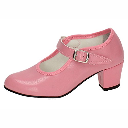 MADE IN SPAIN 15 SEVILLANAS FLAMENCOS NIÑA Zapatos TACÓN Rosa 30 MADE IN SPAIN 15 SEVILLANAS FLAMENCOS NIÑA Zapatos TACÓN Rosa 30
