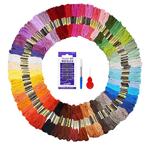 Madejas de Hilos 144 Madejas 48 Colores Fuyit Hilos de Bordar de Algodón Bordado Kit de Hilos Cross Stitch Bordado Hilos Madejas de Hilos 144 Madejas 48 Colores Fuyit Hilos de Bordar de Algodón Bordado Kit de Hilos Cross Stitch Bordado Hilos