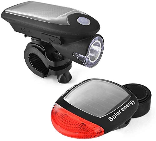 Mafiti Luz Bicicleta Recargable USB, Linterna Bicicleta Impermeable con Luz Bicicleta Delantera, Campana y Luz Trasera Bicicleta, Luz LED Bicicleta