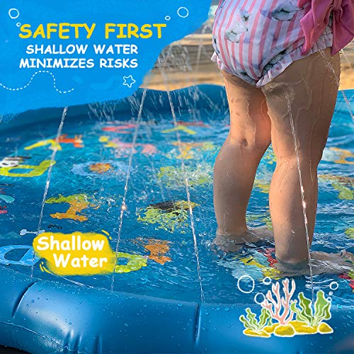 Mafiti Splash Pad,Tapete De Juegos De Agua Almahadilla Aspersor De Agua Inflable 170cm Al Aire Libre Para Niños, Mascotas en Jardín y Fiesta Casera Regalo Para Verano Mafiti Splash Pad,Tapete De Juegos De Agua Almahadilla Aspersor De Agua Inflable 170cm Al Aire Libre Para Niños, Mascotas en Jardín y Fiesta Casera Regalo Para Verano