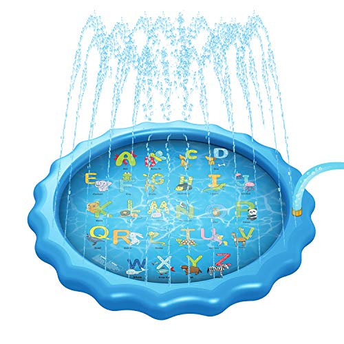Mafiti Splash Pad,Tapete De Juegos De Agua Almahadilla Aspersor De Agua Inflable 170cm Al Aire Libre Para Niños, Mascotas en Jardín y Fiesta Casera Regalo Para Verano Mafiti Splash Pad,Tapete De Juegos De Agua Almahadilla Aspersor De Agua Inflable 170cm Al Aire Libre Para Niños, Mascotas en Jardín y Fiesta Casera Regalo Para Verano