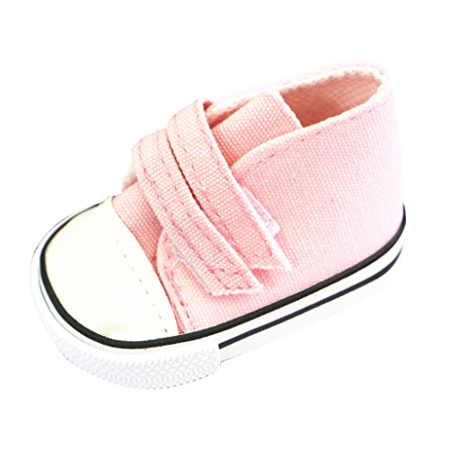 MagiDeal Set de Zapatos de Lona de Deporte de Correa Pegajosa de Planos para 18 Pulgadas Americana Girl Muñeca - 3 Piezas