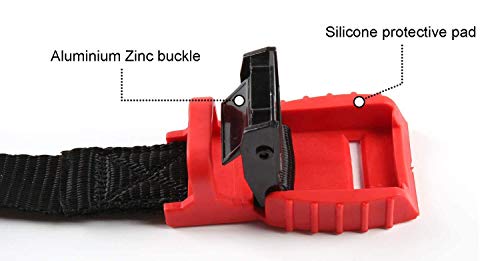 MAGMA Pack 2 Cinchas de Amarre de 3m | Correas para Baca Coche y Portabicicletas. Surf, Bici, Kayak, Moto | Hebilla -Trinquete con Protección de Goma para no rayar | Carga Segura - SWL: 250kgf Rojo MAGMA Pack 2 Cinchas de Amarre de 3m | Correas para Baca Coche y Portabicicletas. Surf, Bici, Kayak, Moto | Hebilla -Trinquete con Protección de Goma para no rayar | Carga Segura - SWL: 250kgf Rojo