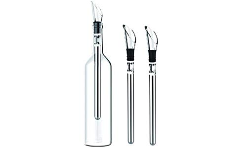 MAGNANI Enfriadores de Botellas, Enfriador de Cerveza y Vino de Acero Inoxidable, Aireador Decantador Metalico para Bebidas, Set de 2, Regalo Original