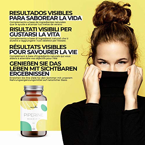 MAGRIFIT PIPERINE - Suplemento Para Dieta - Curcuma Con Jengibre Y Pimienta Negra - Enriquecido con Yerba Mate y Probioticos MAGRIFIT PIPERINE - Suplemento Para Dieta - Curcuma Con Jengibre Y Pimienta Negra - Enriquecido con Yerba Mate y Probioticos