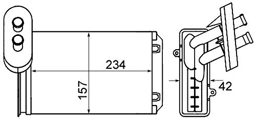 Mahle AH 19 000S Intercambiador de Calor Interior