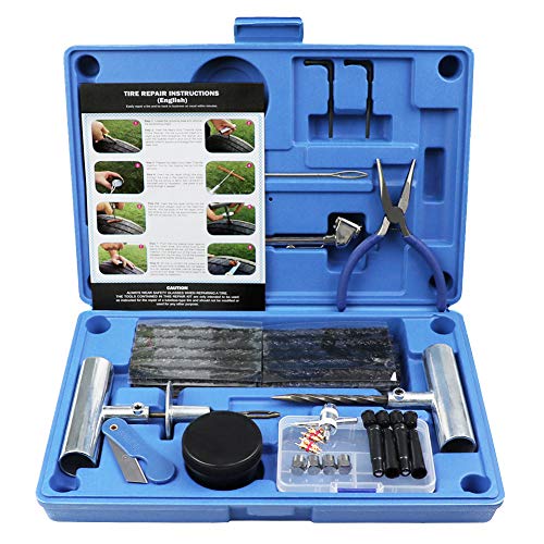 MAIKEHIGH Kit de Reparación para Neumáticos Pesados - Juego de 67 Piezas para Motocicleta, ATV, Jeep, Camión, Tractor MAIKEHIGH Kit de Reparación para Neumáticos Pesados - Juego de 67 Piezas para Motocicleta, ATV, Jeep, Camión, Tractor