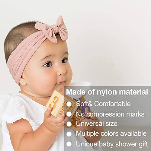 Makone Vendas del bebé, súper elásticas Suaves Nudo de Nylon de bebé Turbante, Multicolor Hairband de los bebés recién Nacidos, Toddle Pelo de los niños de los Aros 8 Pack Makone Vendas del bebé, súper elásticas Suaves Nudo de Nylon de bebé Turbante, Multicolor Hairband de los bebés recién Nacidos, Toddle Pelo de los niños de los Aros 8 Pack