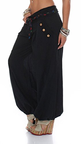Malito Bombacho clásico Design Boyfriend Aladin Harem Pantalón Sudadera Baggy Yoga 3417 Mujer Talla Única (Negro) Malito Bombacho clásico Design Boyfriend Aladin Harem Pantalón Sudadera Baggy Yoga 3417 Mujer Talla Única (Negro)