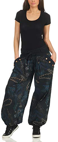 Malito Mujer Pantalón Estampado Yoga Pantalón-Anchos 3485 (Adecuado de la Talla 36 hasta 44, Negro) Malito Mujer Pantalón Estampado Yoga Pantalón-Anchos 3485 (Adecuado de la Talla 36 hasta 44, Negro)