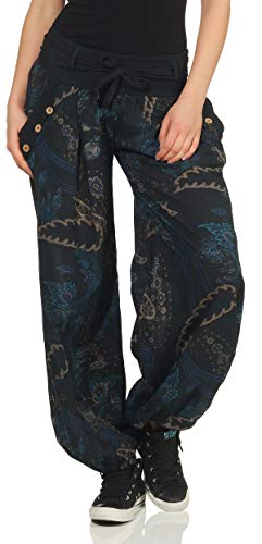 Malito Mujer Pantalón Estampado Yoga Pantalón-Anchos 3485 (Adecuado de la Talla 36 hasta 44, Negro) Malito Mujer Pantalón Estampado Yoga Pantalón-Anchos 3485 (Adecuado de la Talla 36 hasta 44, Negro)