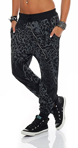 Malito Pantalón Leo-Design Boyfriend Torcedura Baggy Aladin Bombacho Sudadera Envolver 3344 Mujer Talla Única (Negro) Malito Pantalón Leo-Design Boyfriend Torcedura Baggy Aladin Bombacho Sudadera Envolver 3344 Mujer Talla Única (Negro)