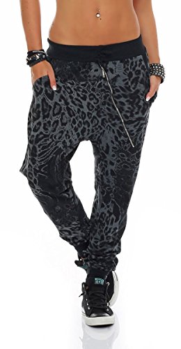 Malito Pantalón Leo-Design Boyfriend Torcedura Baggy Aladin Bombacho Sudadera Envolver 3344 Mujer Talla Única (Negro) Malito Pantalón Leo-Design Boyfriend Torcedura Baggy Aladin Bombacho Sudadera Envolver 3344 Mujer Talla Única (Negro)