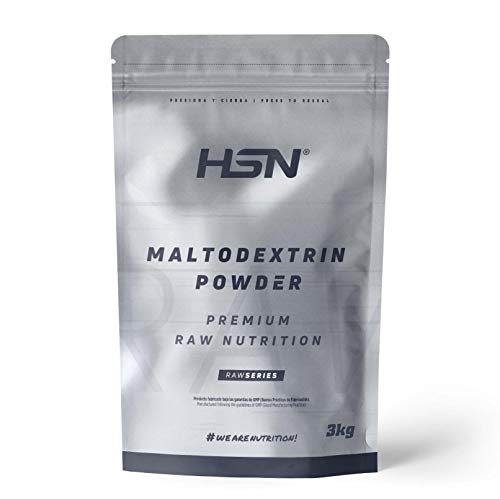 Maltodextrina de HSN | Carbohidrato de Alto Índice Glucémico, Ideal para la Carga de Carbohidratos, Combinar con Batidos de Proteína Post-Entreno, Vegano, Sin Gluten, Sin Lactosa, Sin Sabor, 3Kg