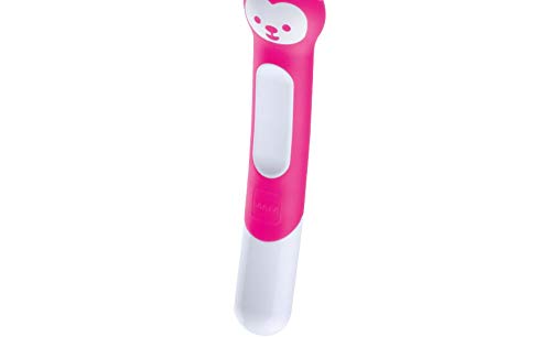 Mam Training Brush - Cepillo de dientes para niños con mango largo, 5 meses, color rosa