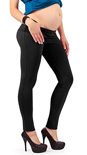 MAMAJEANS Leggings Premamà Afelpado Manté La Calor per a L'hivern - Made in Italy (42, Negro)