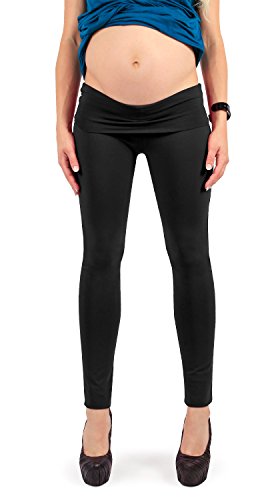 MAMAJEANS Leggings Premamà Afelpado Manté La Calor per a L'hivern - Made in Italy (42, Negro)