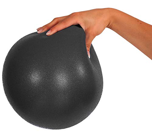 Mambo Max 10 unidades – Mvs pelota 21-23 cm suave + 2 tapones + pajita, pilates gimnasia Yoga Gym Soft Over Ball negro
